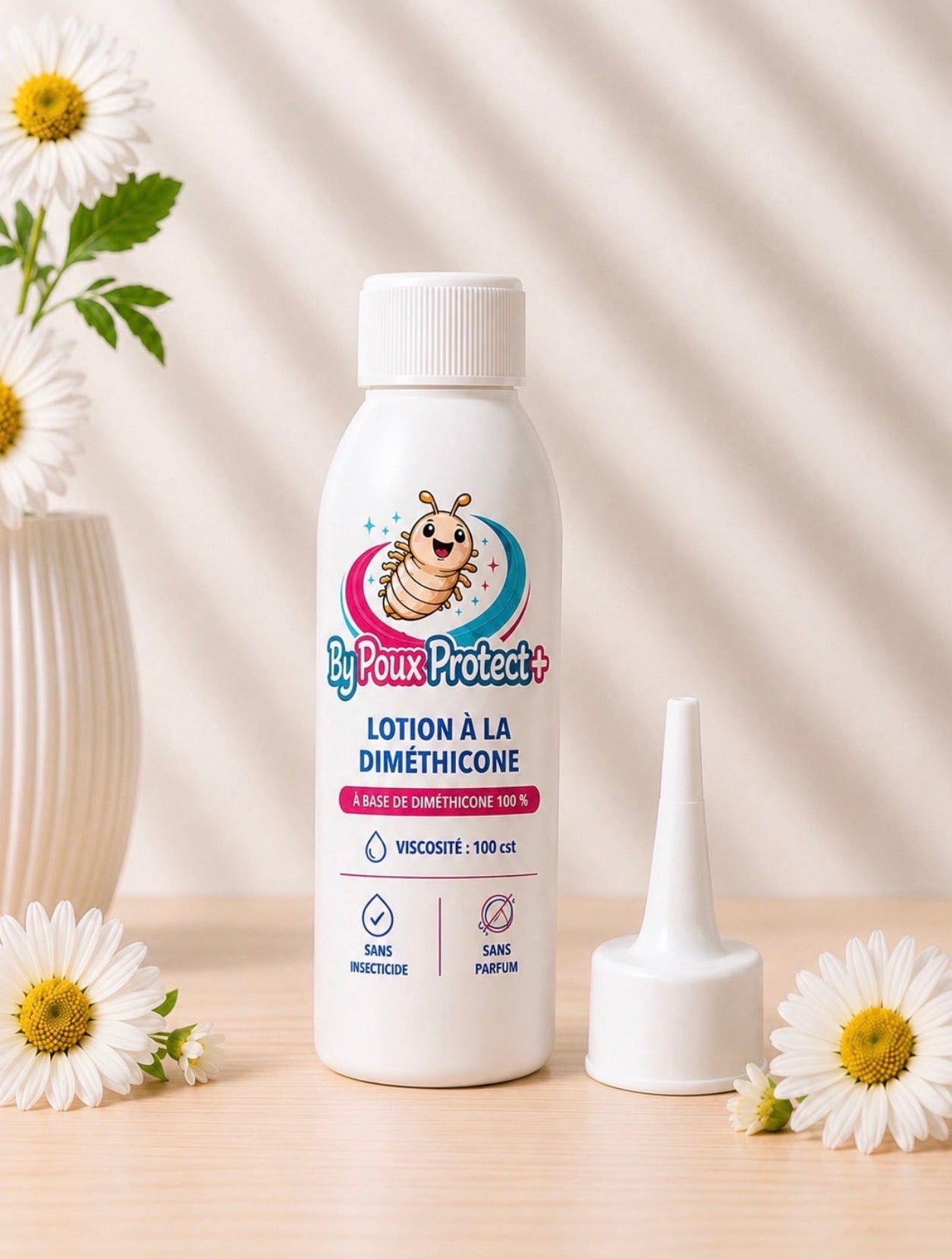 Lotion diméthicone sans insecticide - Applicateur de précision inclus